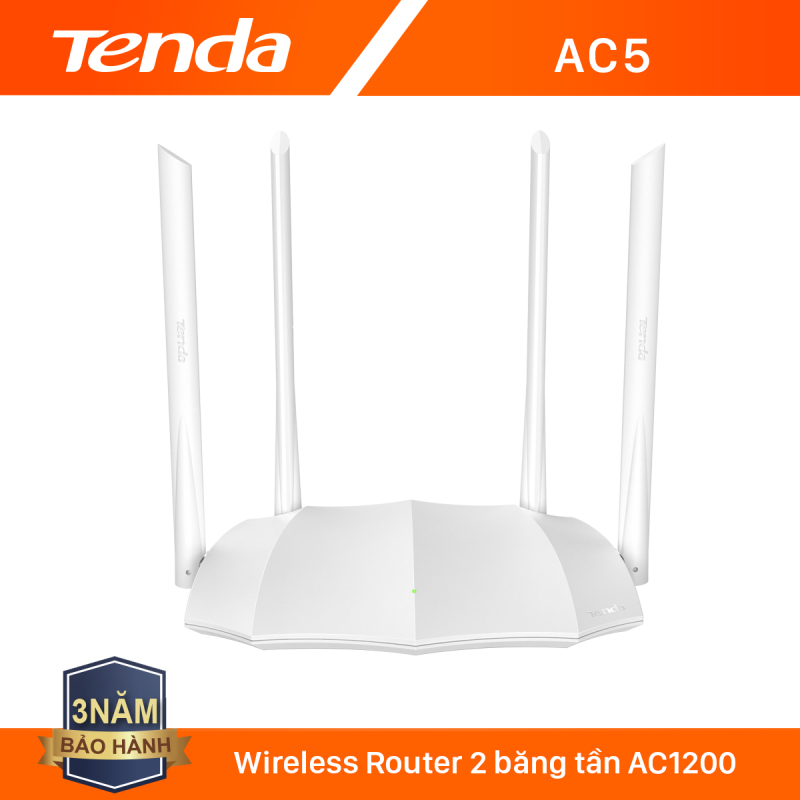 Bảng giá [Voucher giảm thêm 30k]Tenda Thiết bị phát Wifi AC5 Chuẩn AC 1200Mbps - Hãng phân phối chính thức Phong Vũ