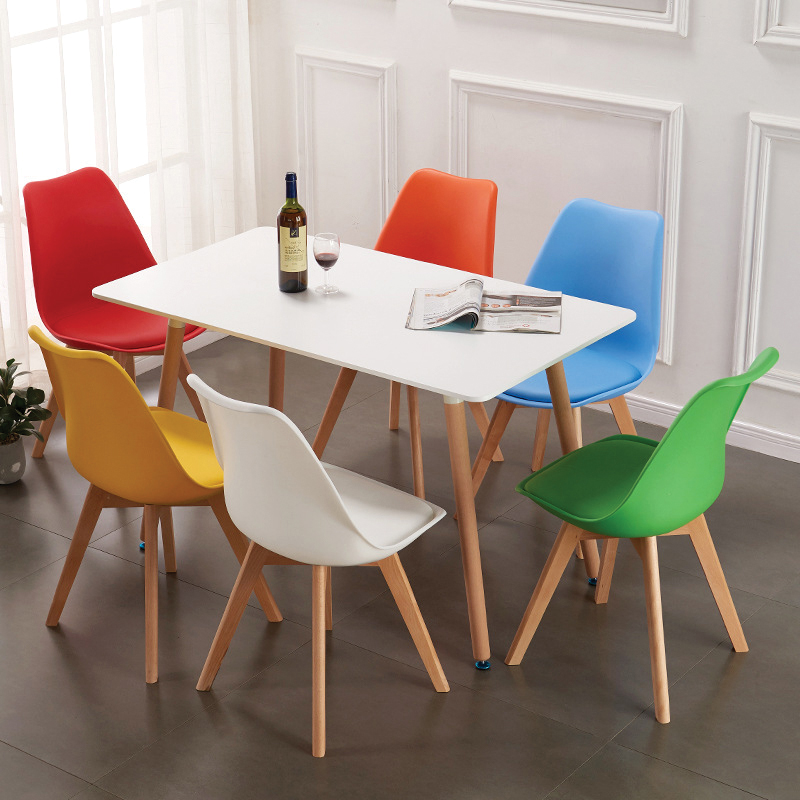 [GHẾ CAFE - GHẾ ĂN] Ghế Eames đệm da