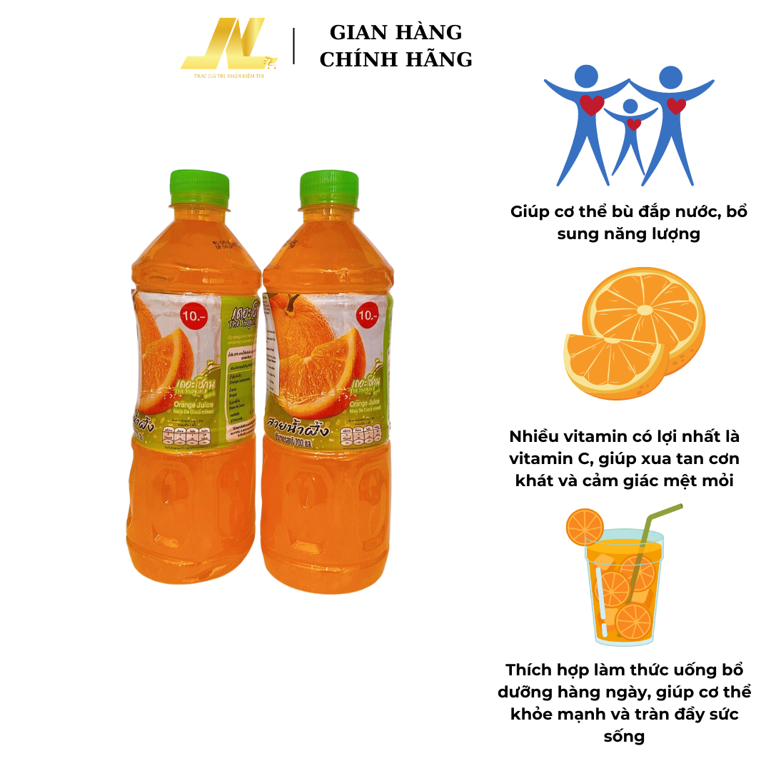 Nước Ép Cam Có Thạch Dừa The Shogun 700 ml Thái Lan