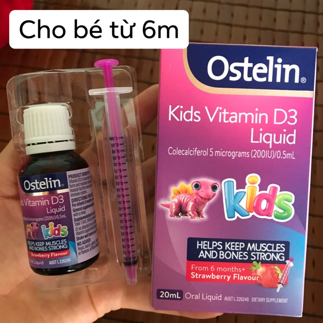 Vitamin D3 Liquid 20ml ( cho trẻ từ 6m trở lên)