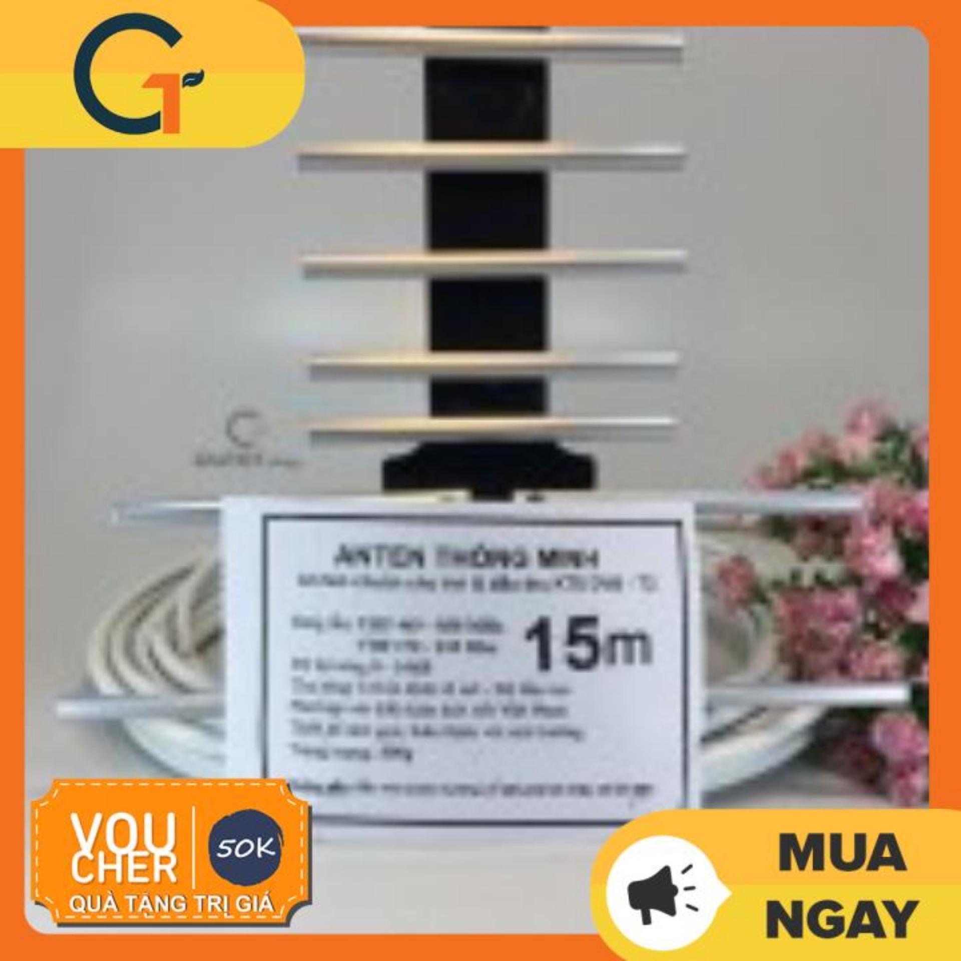 (Loại 1) Anten thông minh thu sóng DVB T2+15m dây cáp+đúc sẵn jack nối