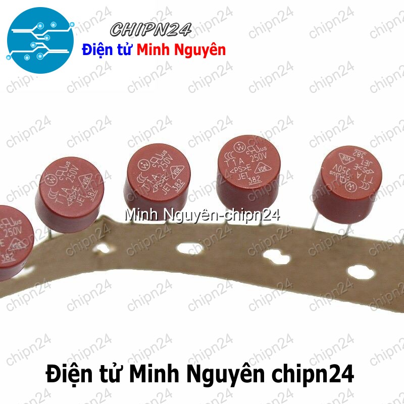 [2 cái] (K448) Cầu Chì Tròn 382 (T1A 2A 3.15A 4A 5A 6.3A 10A) 8x8mm 250V - [Chọn Loại] - HHH.00079