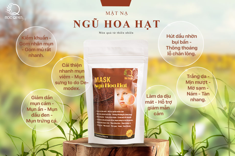 Hạt Ngũ Hoa Đắp Mặt Nạ 100gr