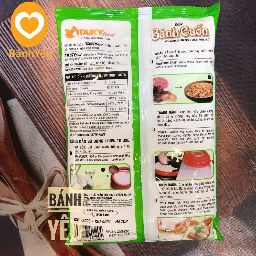 Bột bánh cuốn trộn sẵn Tài Ký 400g