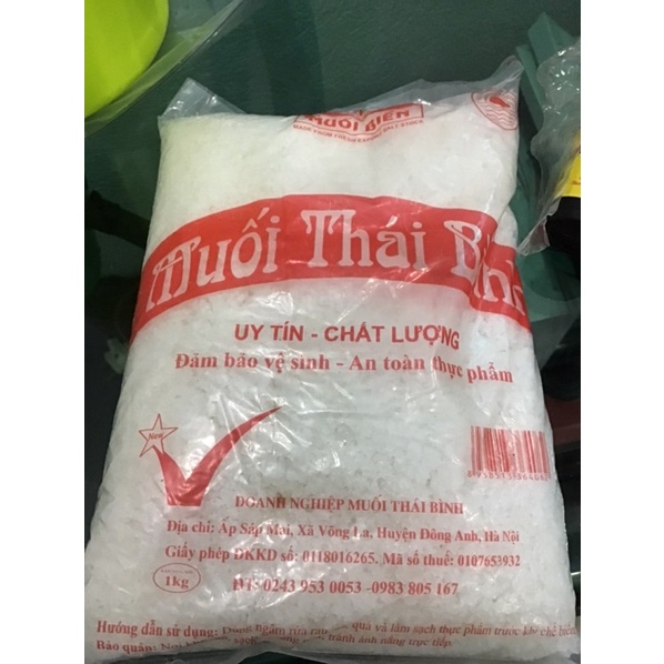 [Free Ship] - Muối biển thái bình - muối hạt túi 1kg
