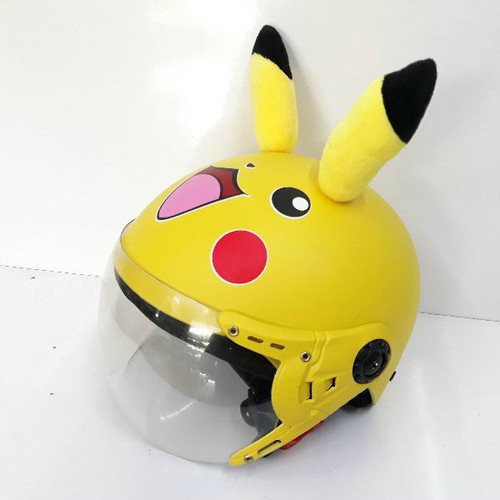 Mũ bảo hiểm Pikachu có kính che mặt, dễ thương, đáng yêu cho bé – Ngọc Ken Shop