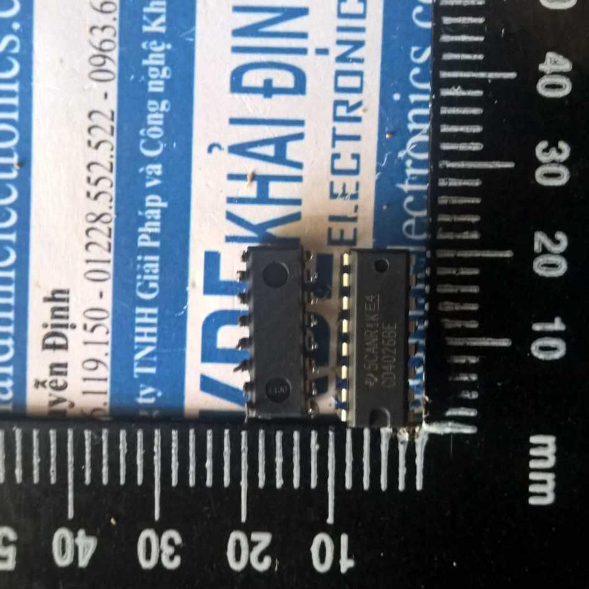 2 con cd4026 cd4026be 4026 dip-16 ic đếm thập phân, hiển thị led 7 đoạn kde1377