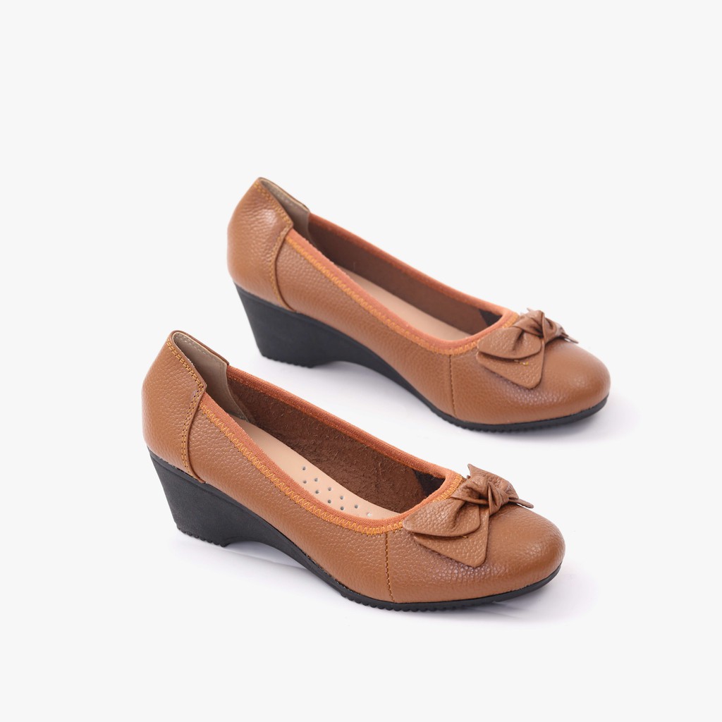 Giày Búp Bê Đế Xuồng 3cm Da Thật Êm Chân Màu Đen X461