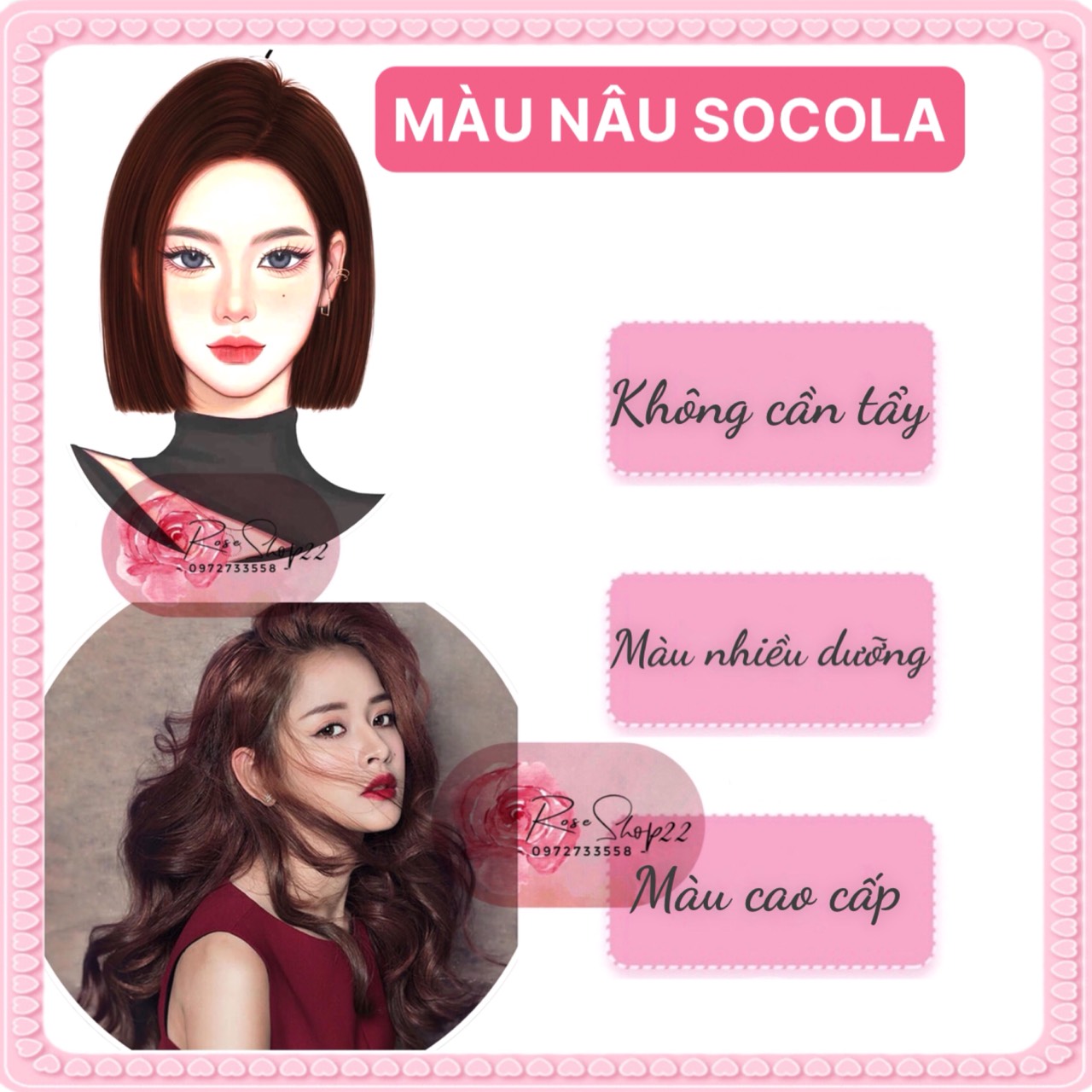 Combo Hair Dye (Copper Red) + Oxygen