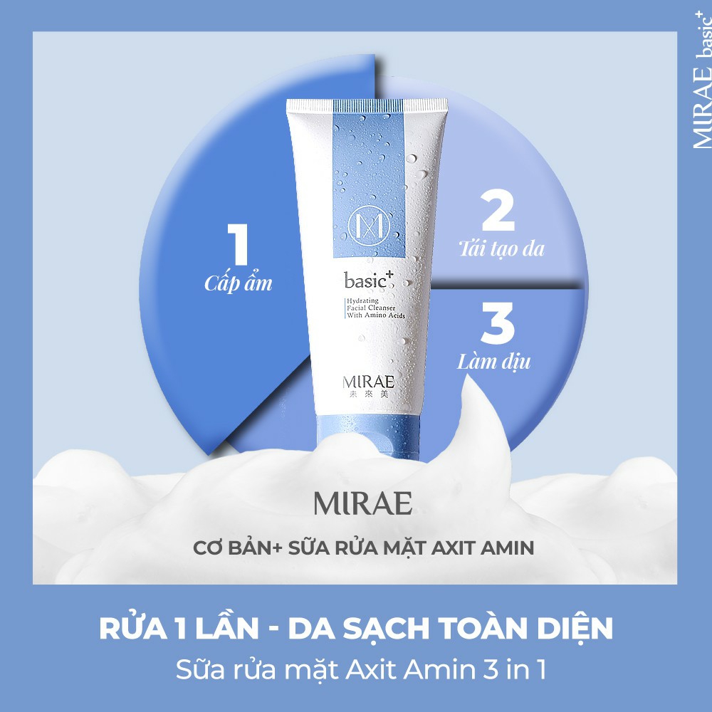 Sữa Rửa Mặt MIRAE làm sạch cấp ẩm hỗ trợ dưỡng da