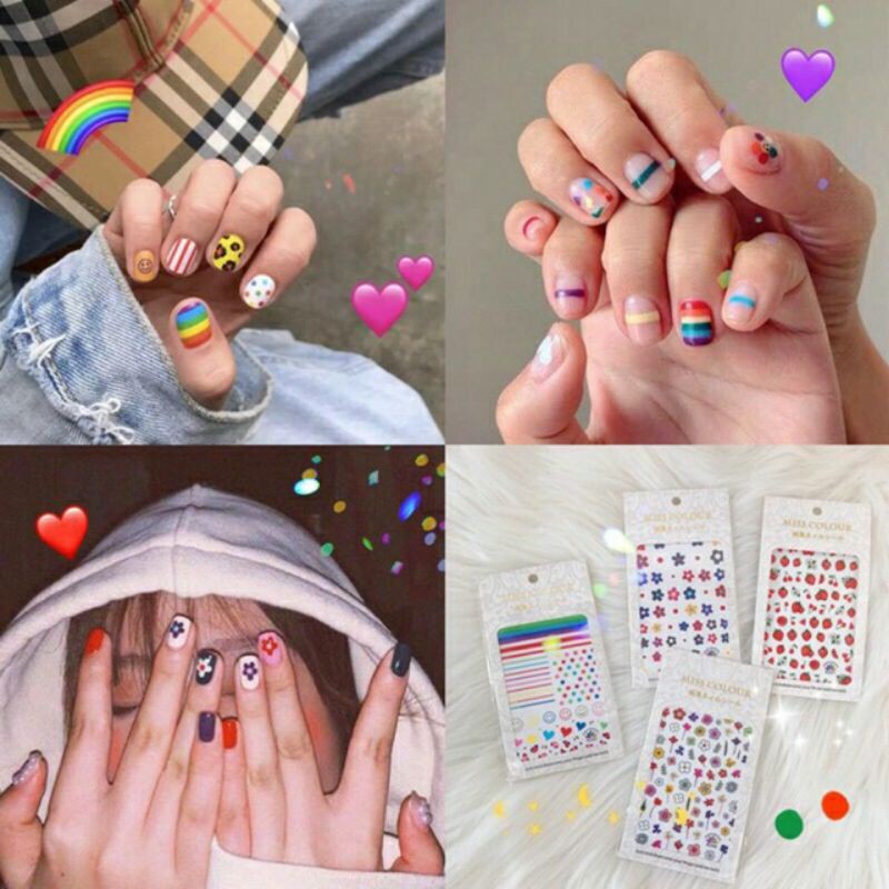 Sticker Dán Móng Vỉ 12 Bộ