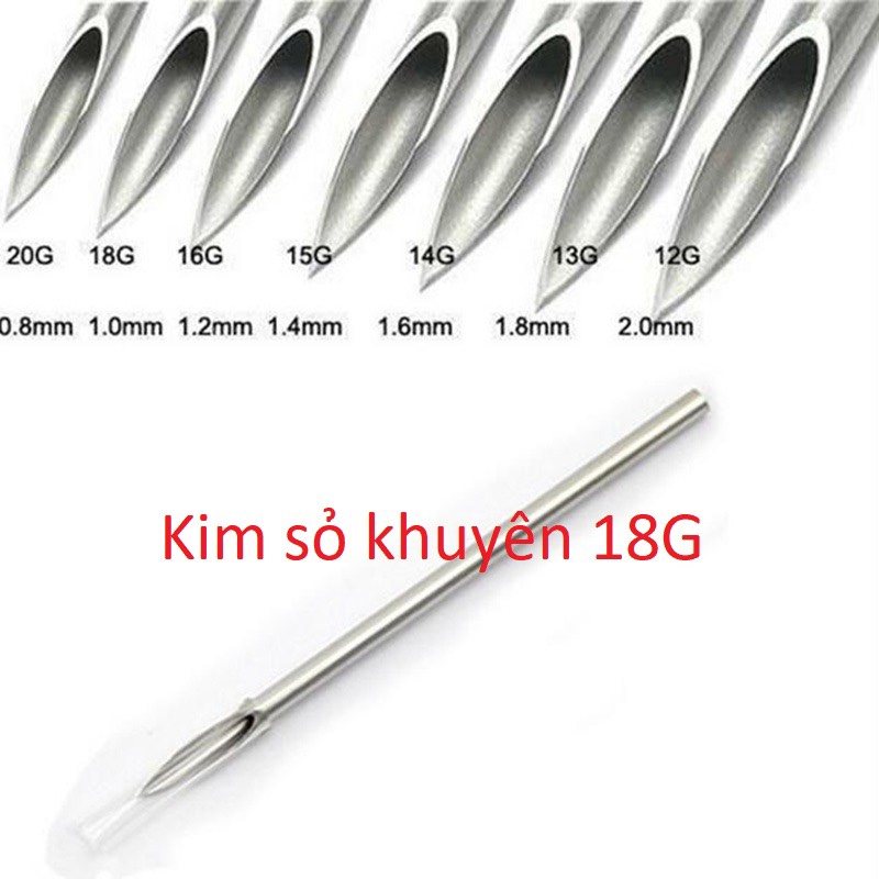 Kim sỏ khuyên size 18G ( 49k / 10 kim )