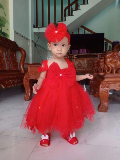 Váy công chúa đỏ nơ❤️❤️