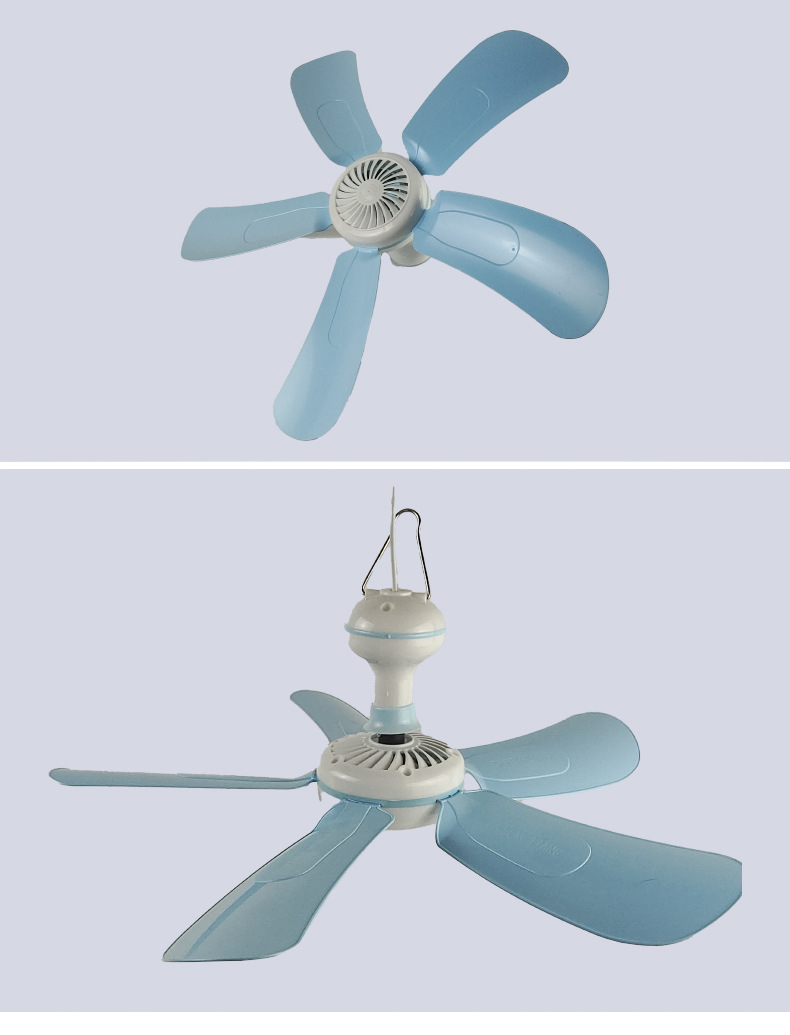 Quạt treo trần Mini 5 cánh (Trắng phối xanh)