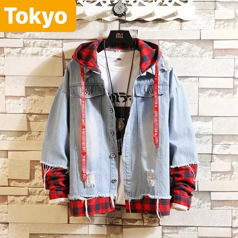 ÁO KHOÁC JEAN NAM CHẤT BÒ NÓN NỈ 3 MÀU SIÊU HOT TREND 2022 MẪU MỚI HÀN QUỐC - TOKYO FASHION