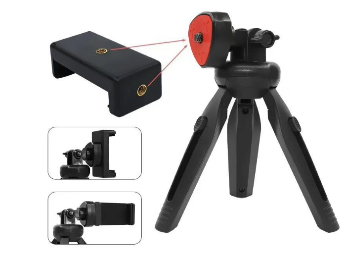 [HCM]Giá đỡ điện thoại 3 chân Mini Tripod 360 độ (ĐEN)