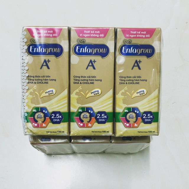 Thùng 8 lốc sữa Enfagrow ( Enfa grow ) A+4 Vanilla (180ml/Hộp) HSD mới - [Bách Hóa Mẹ Hương]