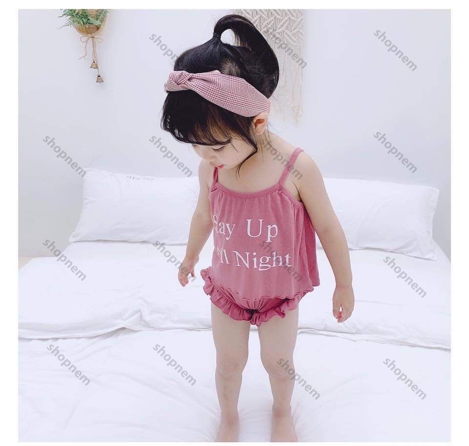 CHỌN MÀU Đồ bộ bé gái, bộ chip 2 dây mềm mát mùa hè có thể mặc cùng váy cho bé