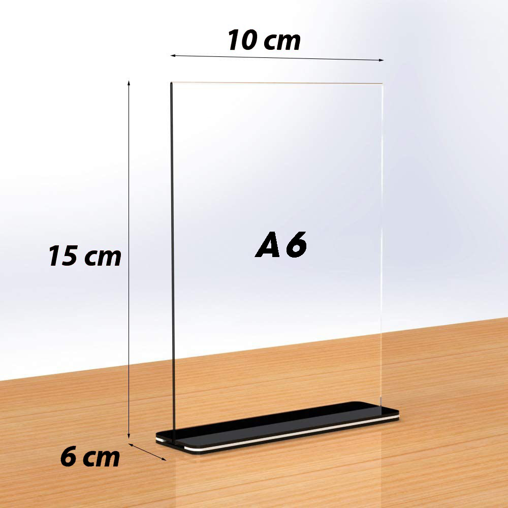 Menu mica A4,A5,A6,Kệ menu để bàn đế chữ T