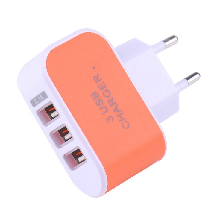 Cốc sạc điện thoại đa năng 3 cổng USB