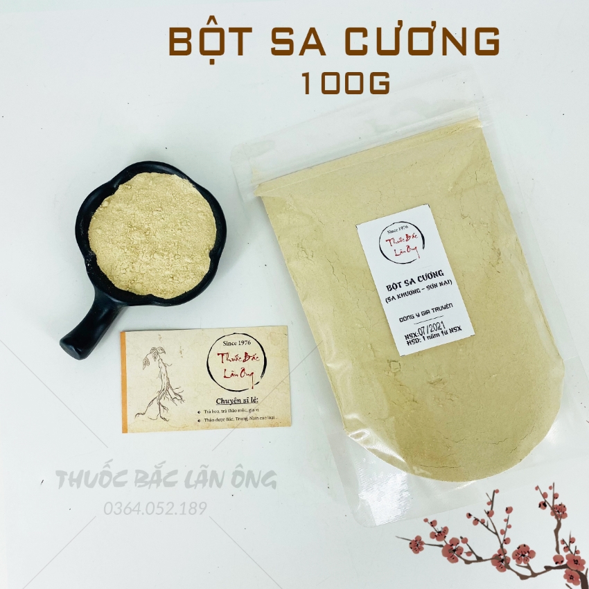 Bột sa cương 100g, bột địa liền, tam nại nguyên chất, gia vị tẩm ướp các món quay, nướng, thơm ngon