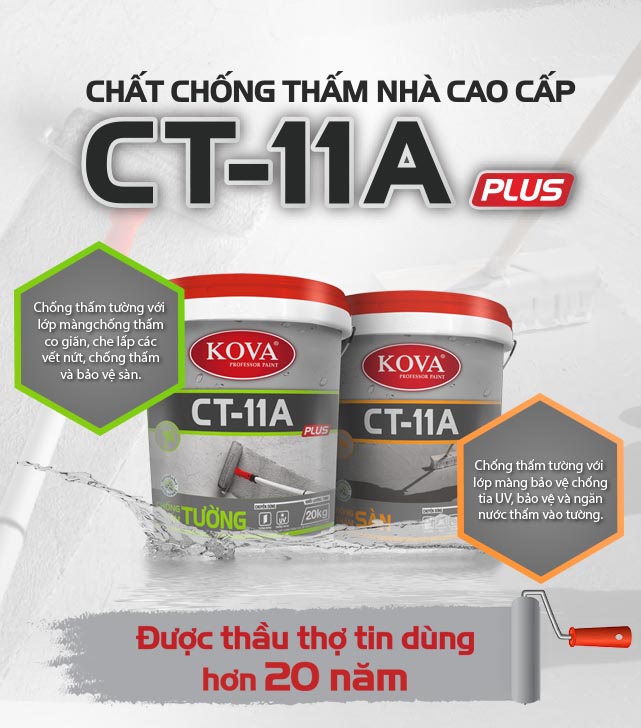 [HCM]Kova CT11A Chống Thấm Tường Thùng 4L