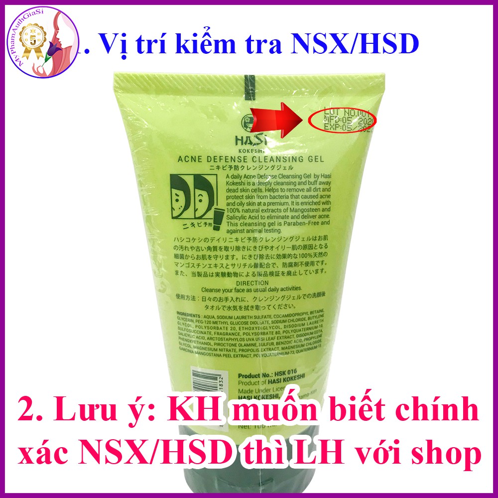 Sữa Rửa Mặt HASI Dạng Gel Dành Cho Da Mụn 100ml