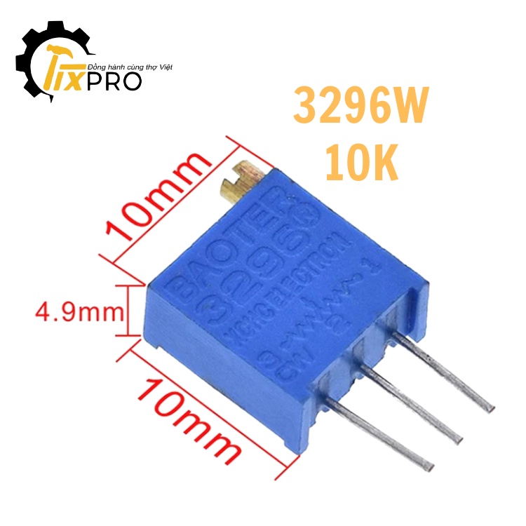 Chiết áp, biến trở vi chỉnh 10k 3296w-103