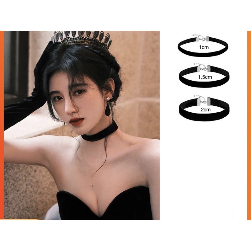 choker đen siêu hot  cá tính , vòng cổ phong cách