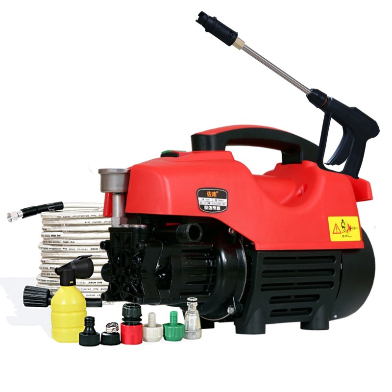 Máy Rửa Xe Mini .MÁY RỬA XE GIA ĐÌNH 1800W LÕI ĐỒNG tặng phụ kiện theo máy đầy đủ súg dài và bình bọt tiện dụng