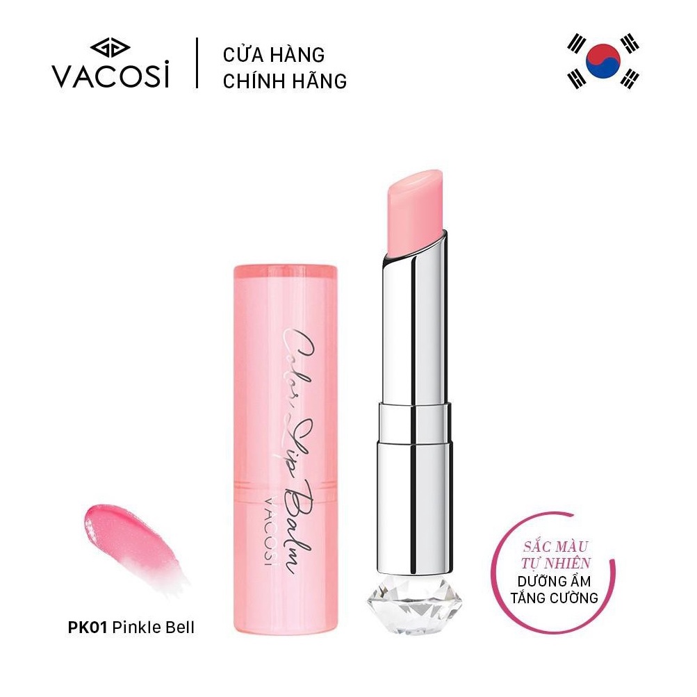 Son Dưỡng Vacosi Natural Color Lip Balm 3g