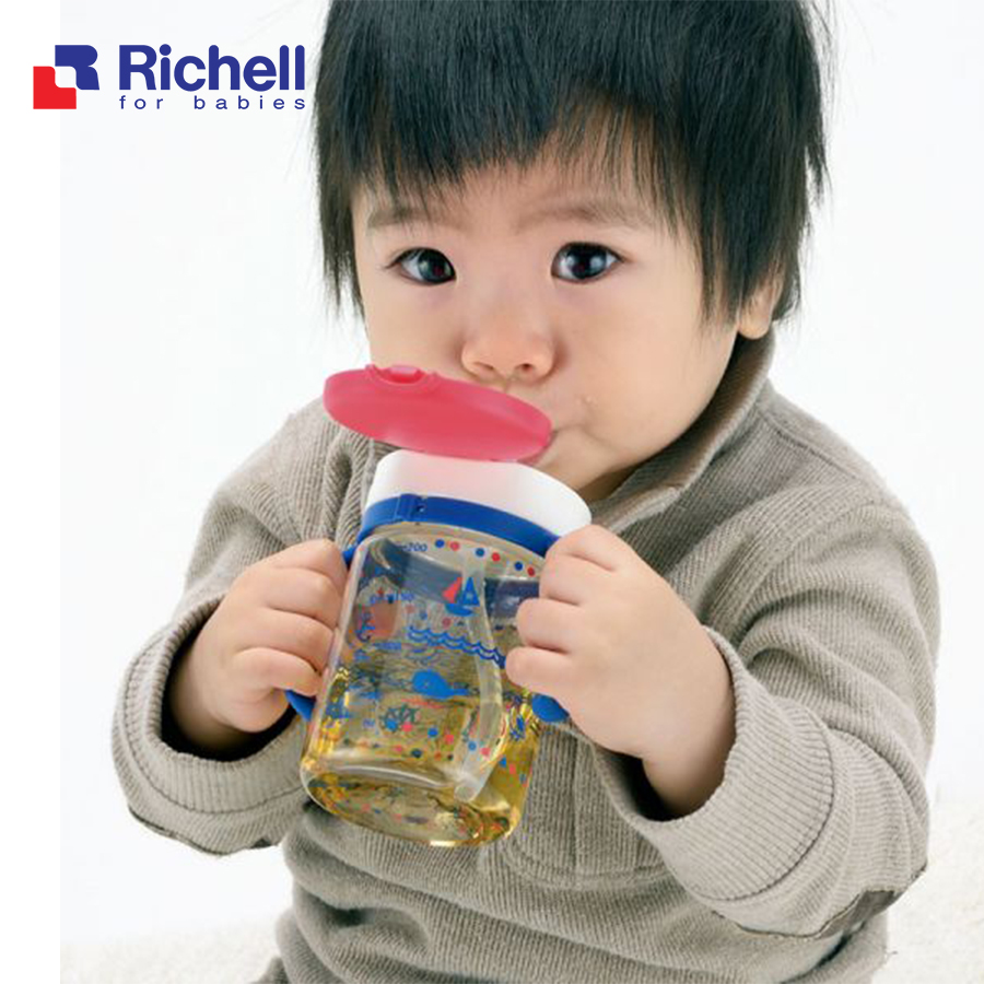 [Mẫu mới] Cốc ống hút Richell 200ml/320ml cho bé
