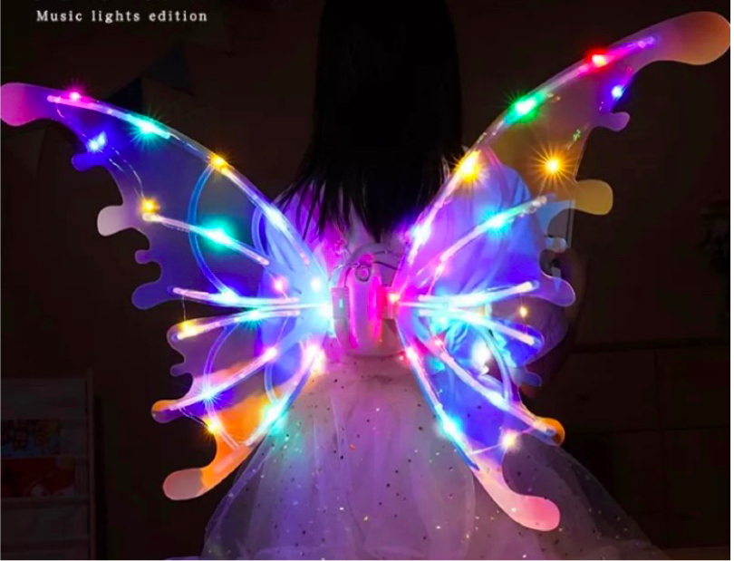 Cánh bướm phát sáng và vỗ cánh , vỗ cánh phát sáng quà tặng cánh bướm tiên điện tử đeo lưng cho bé hóa trang thành công
