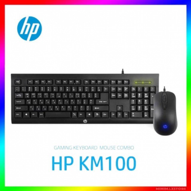 Bộ Chuột Và Phím  Bộ Phím Chuột HP KM100 Có Dây - Loại Tốt- Bảo Hành 12 Tháng - Chuyên Văn Phòng/ Game