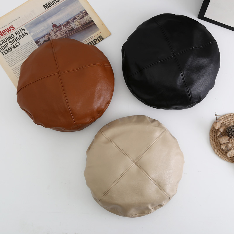 Mũ nồi, mũ beret nữ da hàn quốc thời trang