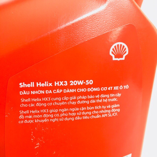 NHỚT SHELL HELIX HX3 20W-50 4LÍT