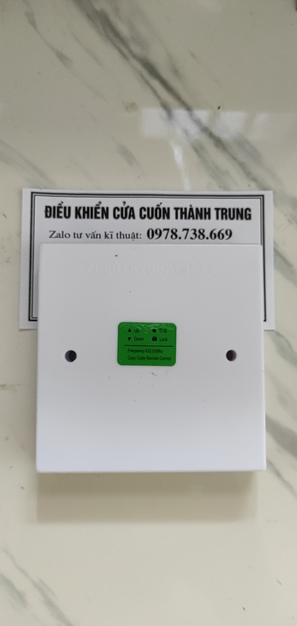 Điều khiển cửa cuốn gắn tường thông minh MÃ HỌC 433 mhz