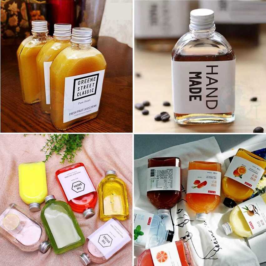 Chai Thủy Tinh Dẹt 200ML (combo 2 cái) vuông vát vai kiểu dẹt nắp nhôm - Chai Thủy Tinh 200ML - Chai Thủy Tinh Nhỏ