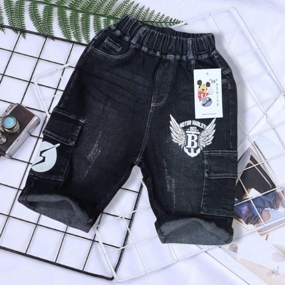 Quần jeans ngố bé trai size 18-25KG