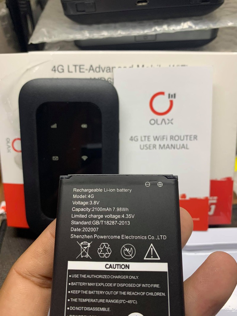 Thiết bị phát wifi không dây mang theo khắp mọi nơi- OLax MFi 4G+LTE Cục phát wifi 4G LTE chạy bằng pin