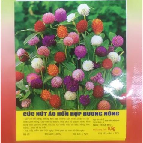 Hạt hoa cúc nút áo nhiều màu - gói 0,5 gram