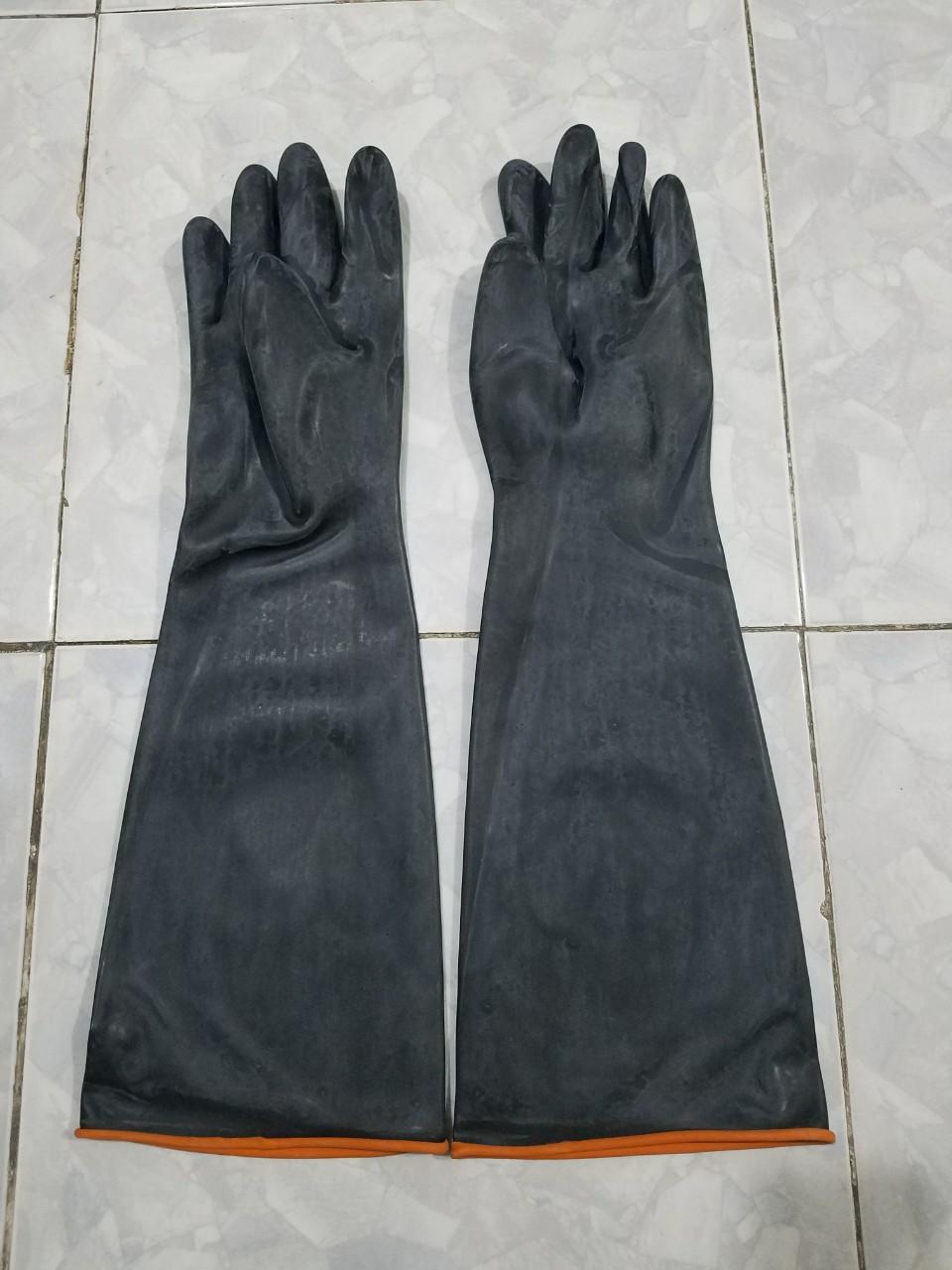 [HCM]Găng tay cao su đen chống axit