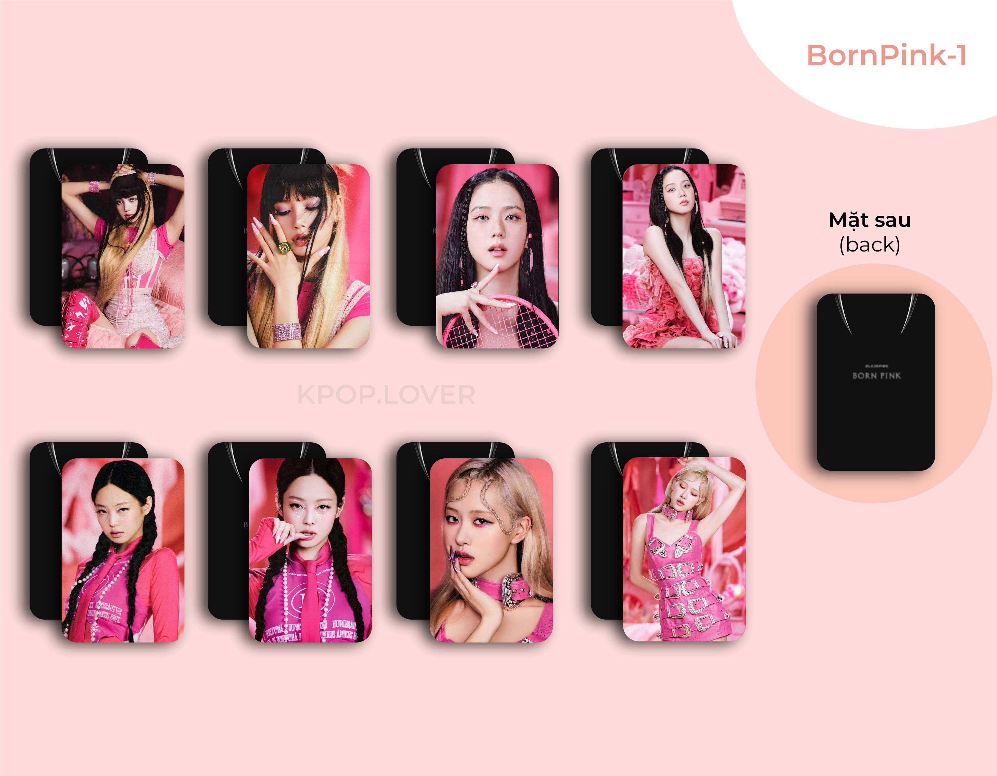 SET 8 CARD BO GÓC PINK VENOM + BORN PINK - blackpink
