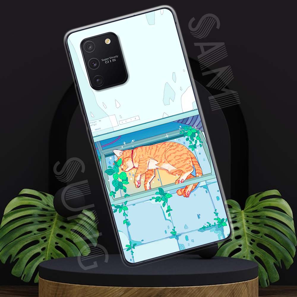 Ốp lưng Samsung S10 Lite mẫu BST Mèo lười TPU