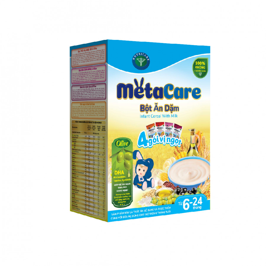 Bột ăn dặm Metacare - 4 vị ngọt 200g