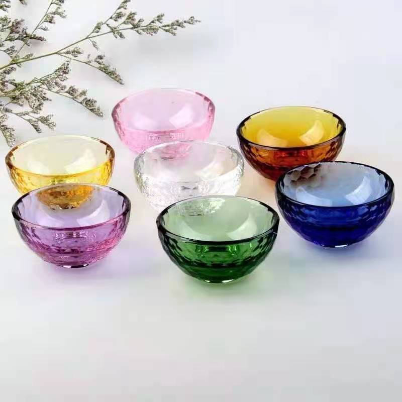 CHÉN THỦY TINH 7 MÀU  -6cm
