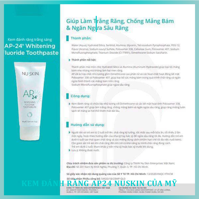 Toothpaste AP24 nusin-solution help whiten top in USA-110g