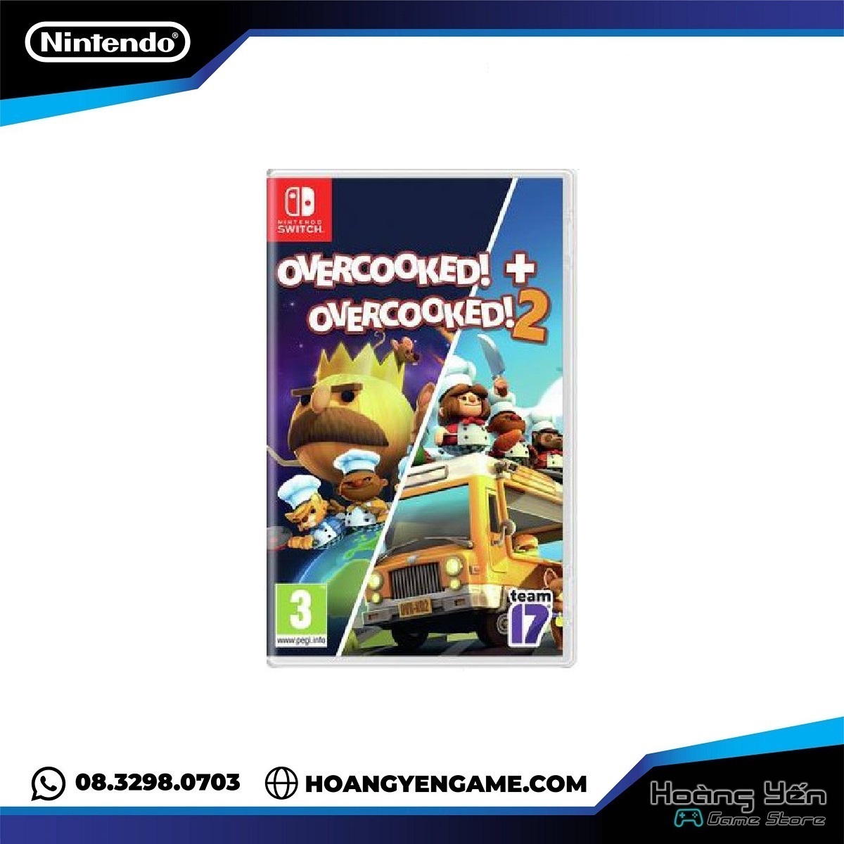 Thẻ game Overcooked 1 + 2 Nintendo Switch