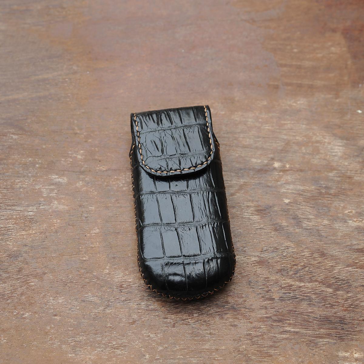 Bao da cá sấu cho điện thoại nokia 8800 màu đen - bao da mino crafts vi352