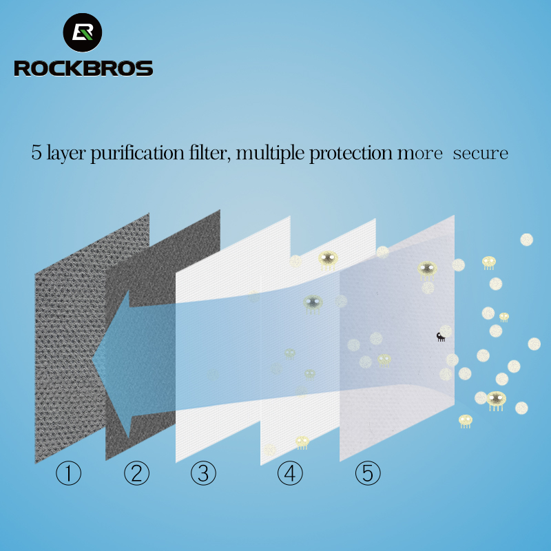 ROCKBROS Mặt Nạ Có Thể Giặt Có Thể Tái Sử Dụng Đi Xe Đạp Mặt Nạ Than Hoạt Tính Van Thở Chống Gió Chống Bụi Chống Khói Mù Khẩu Trang Chạy Chống Ô Nhiễm MẶT NẠ Pm2. 5